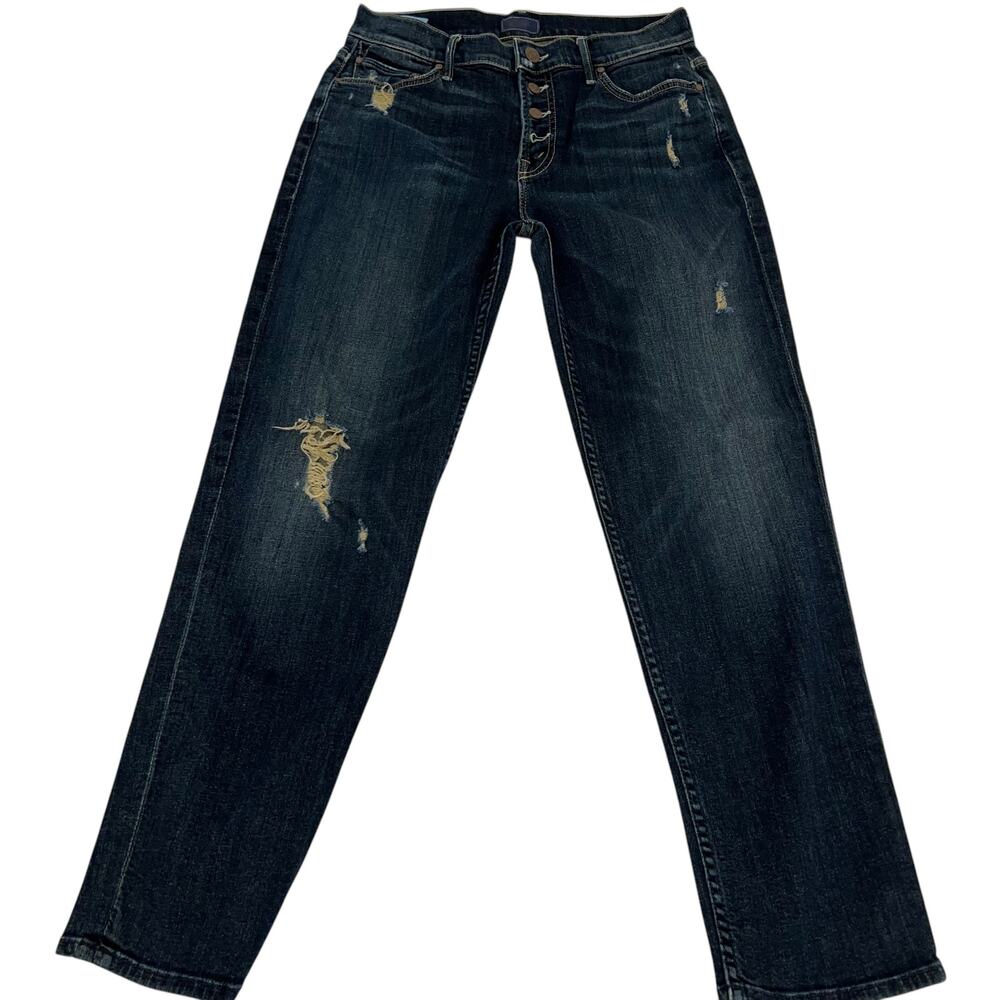 Mother The Pixie Dropout Button Fly Denim Jeans Distressed Size 24 Edgy Grunge‎ - Picture 12 of 16